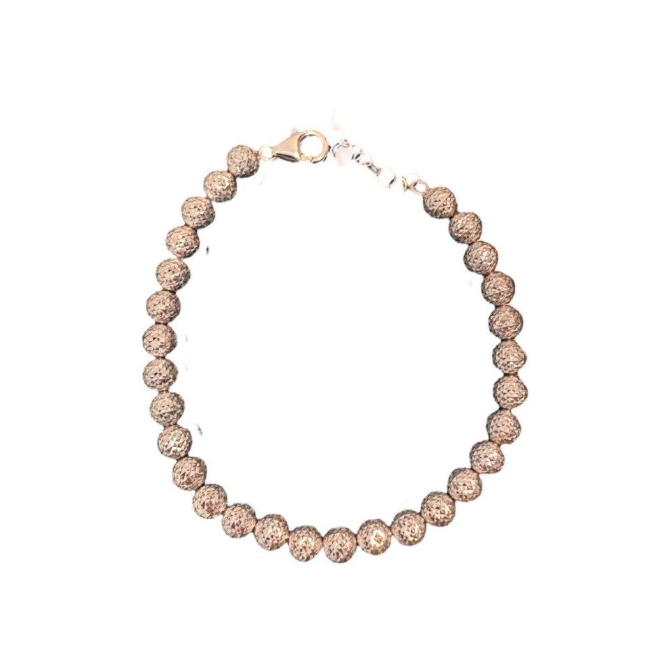 Bracciale Oro Rosa Sfere Sfaccettate