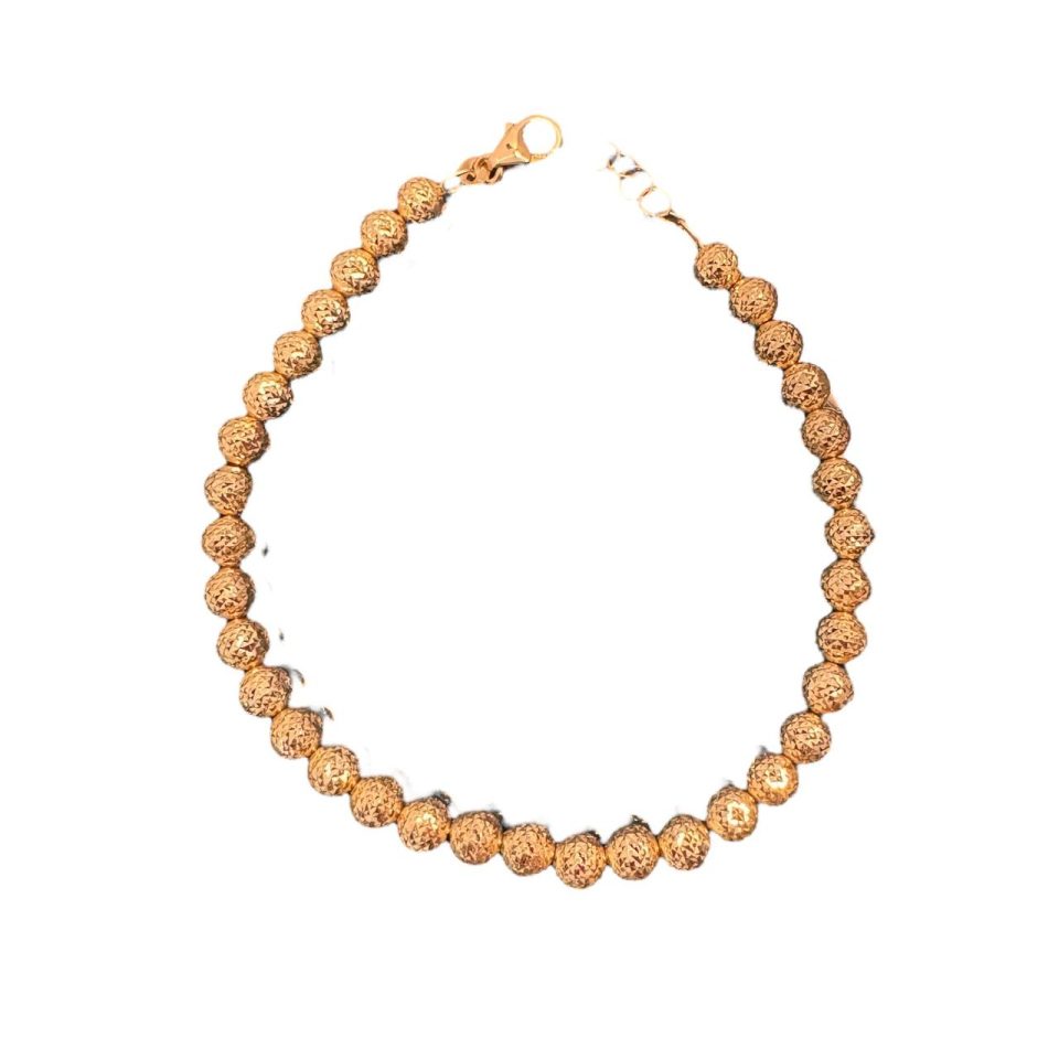 Bracciale Oro Giallo Sfere Sfaccettate
